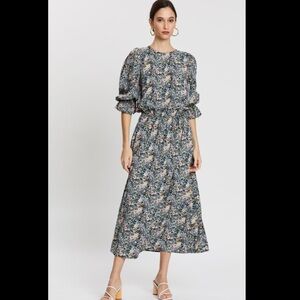 Never Fully Dressed Floral Jasmine Midi Dress US 8